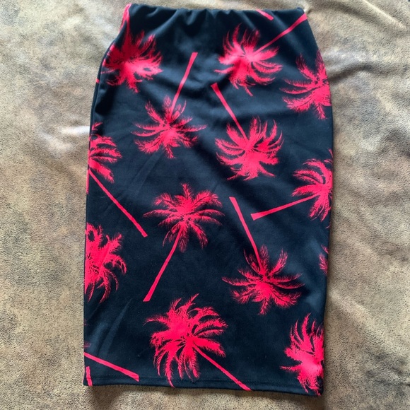 Palm tree pencil skirt - Picture 2 of 3